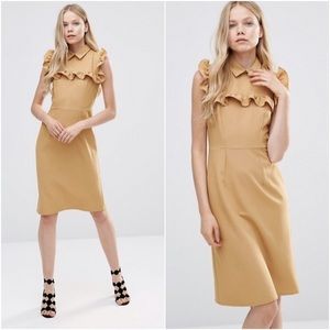 ASOS Alter Pencil Dress With Frill Bib